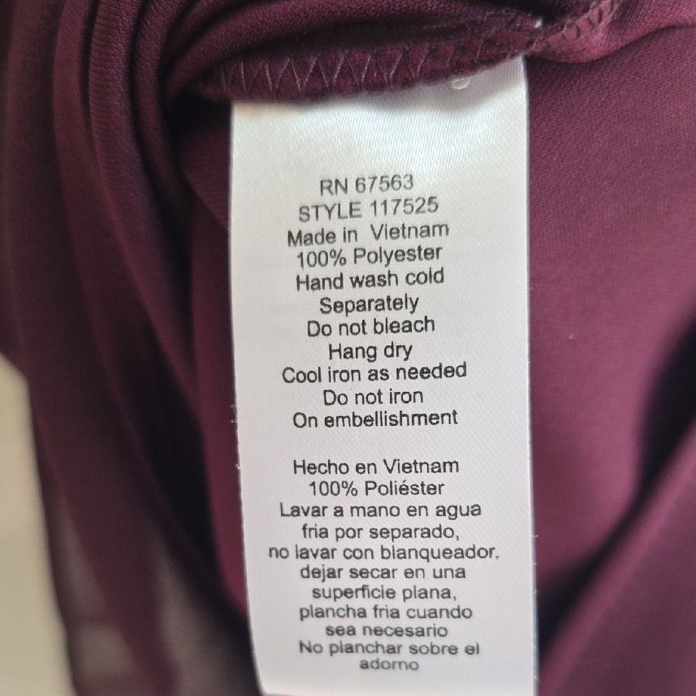 DKNY Plum Layered Midi Dress - Picture 7 of 7